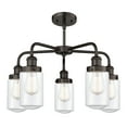 thumbnail image 3 of Innovations Lighting - Dover - 5 Light Stem Hung Chandelier In Art Deco, 3 of 5