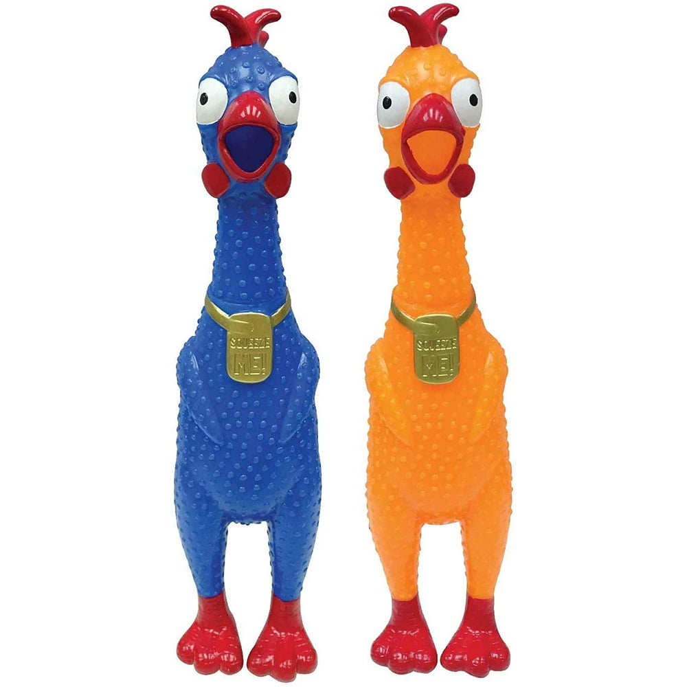 Animolds Squeeze Me Rubber Chicken Toy Screaming Rubber Chickens For