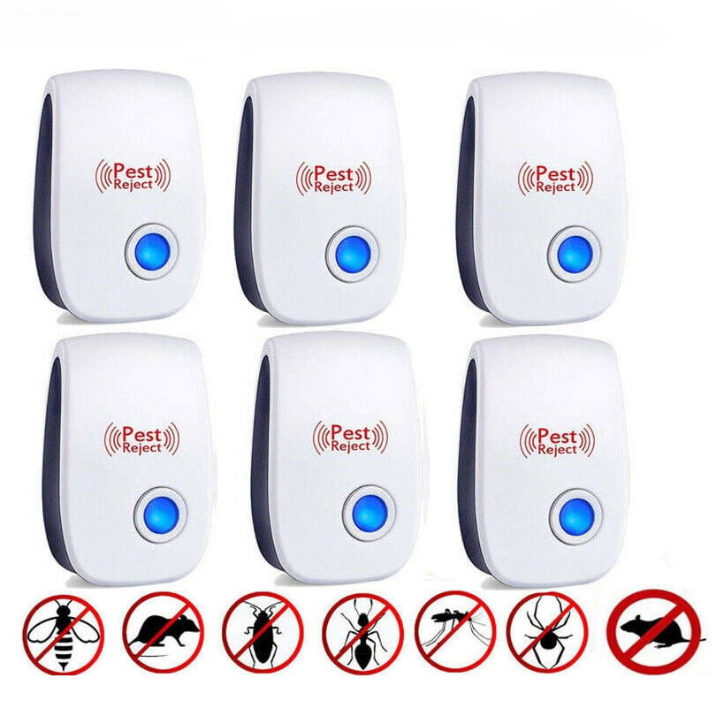6Pack Ultrasonic Pest Repeller Electric Insect Mice Mouse Rat Rodent Killer US 