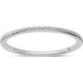 thumbnail image 1 of 10K White Gold 1.2mm Twisted Wire Pattern Stackable Band (Size 5.5) Made In United States 1stk22-120w-5.5, 1 of 5