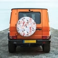 thumbnail image 4 of Haiem Spare Tire Cover , Wheel Cover with Sea Horse And Corals printed, Camper Spare Tire Cover Fit for Jeep Wrangler Rv SUV Truck Travel Trailer-14 inch, 4 of 8