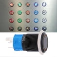 thumbnail image 4 of 2PCS Self Locking Waterproof Metal Button Switch with Light 16MM for Car / Computer AC 220V(Yellow ), 4 of 4