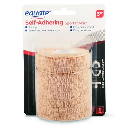 Equate Self-Adhering Sports Wrap, 3" x 2.2 Yds