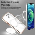 thumbnail image 2 of Compatible with iPhone 13 Case [Support for Magsafe] Magnetic Plating Electroplate Luxury Elegant Case Camera Protector Soft TPU Shockproof Protective Corner Back Cover iPhone 13 Case -White, 2 of 6