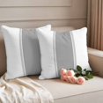thumbnail image 3 of Pack of 2 Outdoor Pillow Covers 24x24 Inch Waterproof Gray Solid Color Texture Throw Pillow Covers,Decorative Couch Pillow Shams Protectors Simple Grey Stripes Patio Garden Pillowcases Cushion Covers, 3 of 8