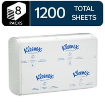 Kleenex Universal Multifold Paper Towels, Bulk (02046), Absorbency Pockets, 8 Packs of 150 Sheets