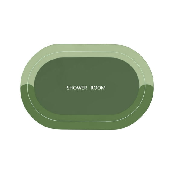 Hiroekza Bathroom Rugs Super Absorbent Non Slip Washable Bath Mat 40cmx60cm Quick Dry Anti Mold Modern for Bathroom Floor Tub Shower Rugs Green