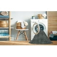 thumbnail image 2 of Ahgly Company Machine Washable Indoor Round Industrial Modern Midnight Gray Area Rugs, 3' Round, 2 of 7
