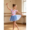 thumbnail image 6 of Lanbubble Girls Ballet Leotards Ruffle Sleeve Toddler Ballerina Dance Dress with Shiny Tutu Skirt 3-7 Years, 6 of 7
