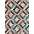 thumbnail image 2 of Well Woven Leona Chihua Vintage Geometric High-Low Blue Multi 2'3" x 7'3" Runner Rug, 2 of 7