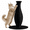 Black, variant on Furrytail 22'' Modern Aesthetic Vase Cat Scratching Post for Indoor Cats with Paper Rope, Neck Large, Black