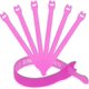 thumbnail image 1 of Bridas reutilizables de 1,27 cm x 20,32 cm para la gestión y organización de cables. Paquete de 30 unidades con 2 correas de sujeción adicionales (rosa)., 1 of 5