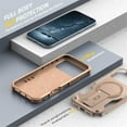thumbnail image 6 of for iPhone 17 Pro Max 6.9-inch Case [Compatible with MagSafe] Built in Invisible Stand, Military Grade Shockproof Soft TPU Protective Cover Case,Gold,For iPhone 17 Pro Max, 6 of 8