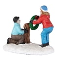thumbnail image 4 of Northlight Children with Dog and Wreath Christmas Village Display Piece - 6", 4 of 7