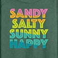 thumbnail image 3 of Instant Message - Sandy Salty Sunny Happy  - Women's Lightweight French Terry Long Sleeve Shirt, 3 of 6
