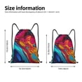 thumbnail image 2 of Fuzoiu Colorful Abstract Swirls Print Drawstring Backpack for Gym, Travel, Yoga,Sports Sackpack String Bag for Women Men-Medium, 2 of 6