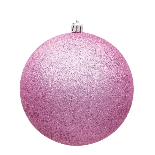 Juego de 4 Esferas Decorativas Rosa con Brillo Vickerman de 6 cm Resistentes a Romper