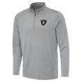 thumbnail image 2 of Men's Antigua  Gray Las Vegas Raiders Reprocess Quarter-Zip Top, 2 of 4