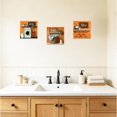 thumbnail image 3 of CCWACPP Laundry Room Decor Wall Art Orange Laundry Sign Picture Canvas Farmhouse Wash Dry Fold Painting Rustic Bathroom Hotel Decor Framed (20.00" x 20.00" x 3PCS), 3 of 5