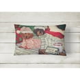 thumbnail image 2 of Carolines Treasures PPP3260PW1216 Dachshund Christmas Waiting for Santa Canvas Fabric Decorative Pillow  12H x16W, 2 of 3