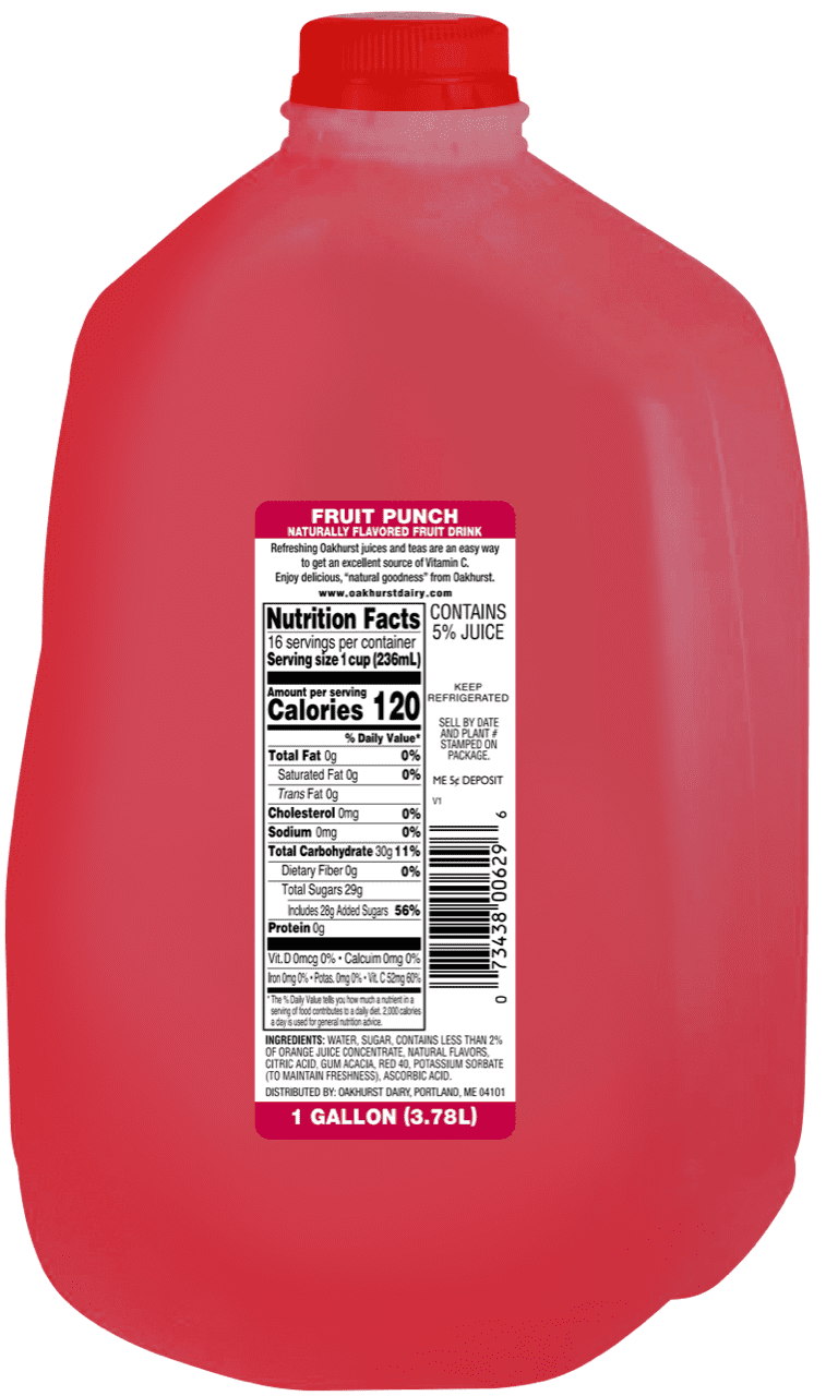 Oakhurst Fruit Punch, Gallon