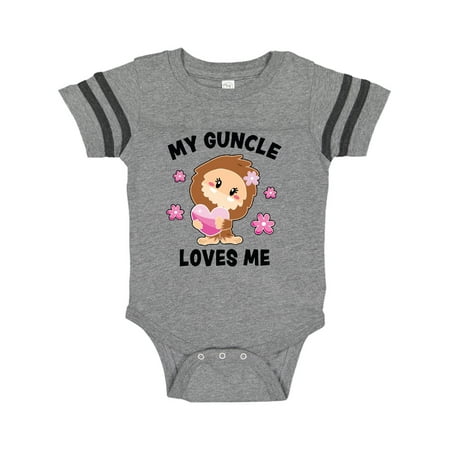 

Inktastic My Guncle Loves Me with Bigfoot Gift Baby Girl Bodysuit