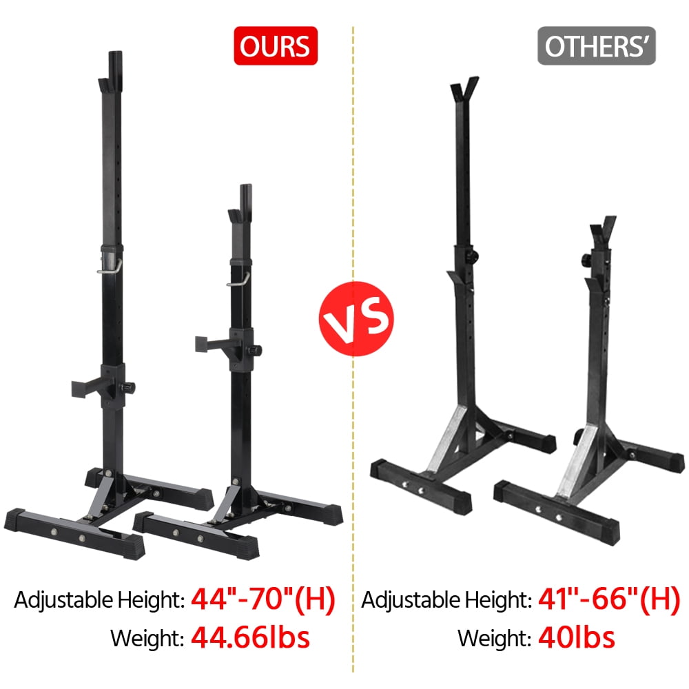 Alden Design 44"-70" Adjustable Squat Rack Portable Dumbbell Racks Barbell Free Press Stands