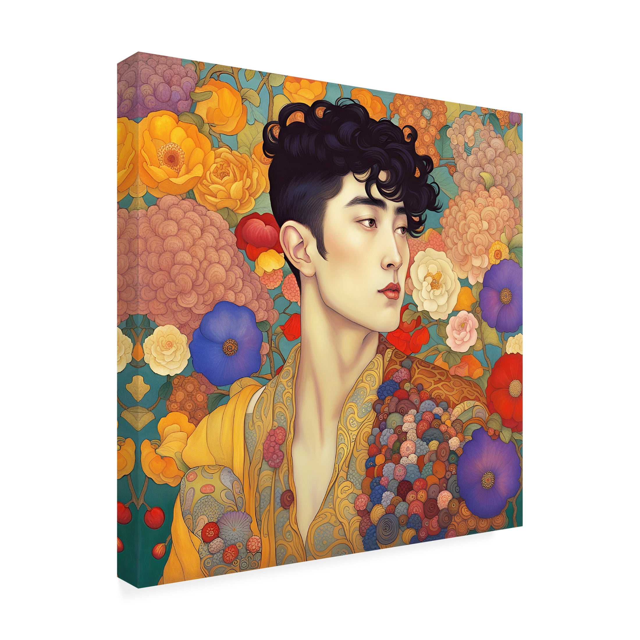 Canvas Wall Art - Tina Lavoie 'Art Nouveau Beauty X' Wall Art for Living Room, Bedroom, or Office Décor by Trademark Fine Art - 24 x 24 Inches