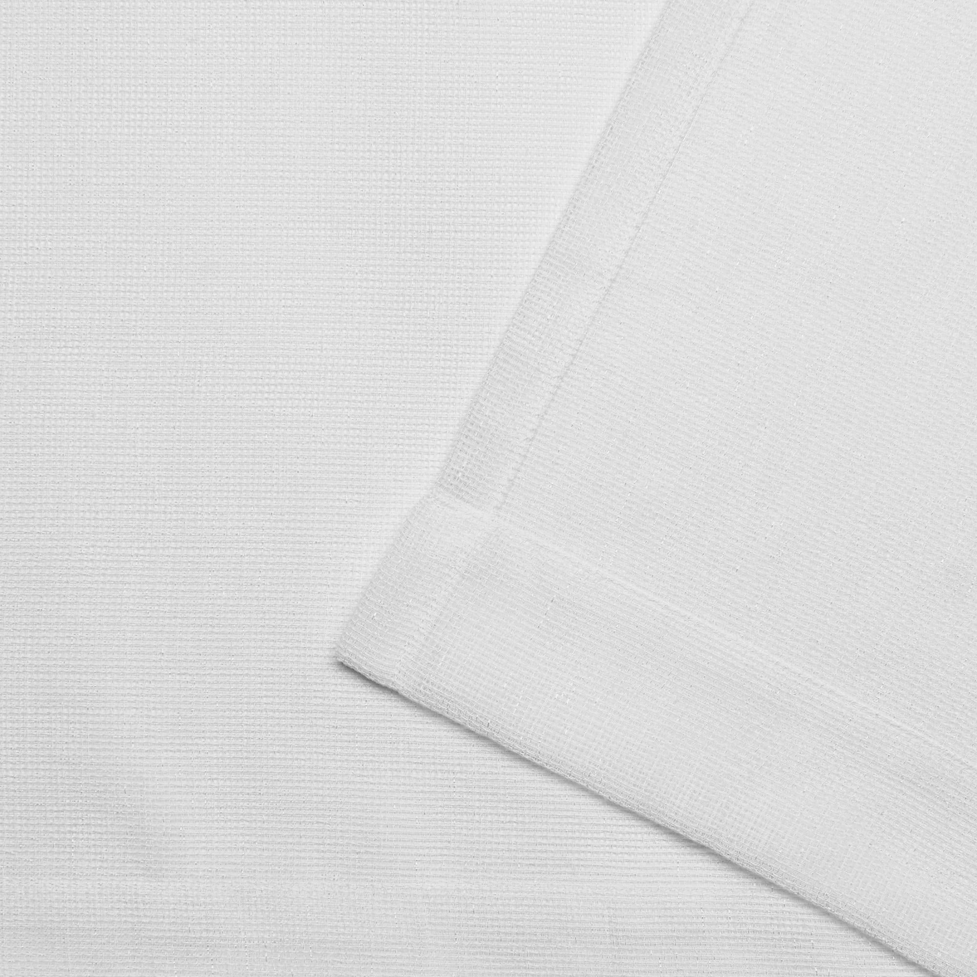 Exclusive Home Miami Semi-Sheer Indoor/Outdoor Hook-and-Loop Tab Top Curtain Panel Pair, 54"x84", Winter White