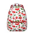 thumbnail image 1 of Sac à Dos pour Étudiants avec Cerises, Motif Mignon de Cerises Rouges, Sac d'École avec Imprimé Esthétique Sucré pour les Amateurs de Cerises et Illustration Inspirée des Bonbons, 1 of 6