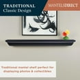 thumbnail image 2 of Mantels Direct Colton 72" Floating Wood Fireplace Mantel Shelf - Black, 2 of 6