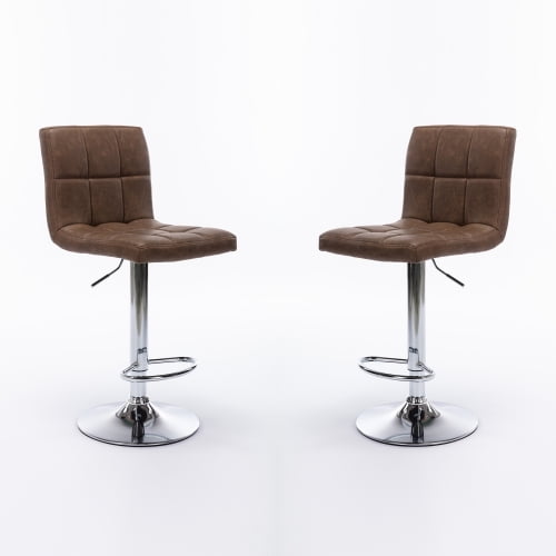 Counter Height Swivel Stool Brown, Brown Leather Swivel Bar Stools With Back