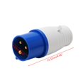 thumbnail image 5 of Enchufe industrial de 16 amperios, 3 pines, 220-250 V, resistente al agua, IP44, 2P+E, trifásico, 16 A, adecuado para autocaravanas, caravanas, autocaravanas JFHHH pequeña, 5 of 5