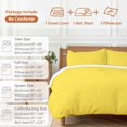 thumbnail image 6 of Yellow Bedding Duvet Cover Set Queen Size 4 Pieces Solid Color Soft Twill Plush Quilt Cover, Include 1 Duvet Cover 1 Flat Sheet And 2 Pillow, 6 of 7