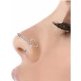 thumbnail image 6 of Heart Nose Clip with Chain, Non Piercing Fake Nose Ring for Women Men, Stainless Steel Non Pierced Clip on Nose Stud, Labret Earrings Body Jewelry, 6 of 7