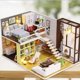 thumbnail image 2 of de DIY Mini Dollhouse con Muebles LED Light Kids Gift Hugo Kit de casa de muñecas en miniatura de bricolaje, 2 of 10