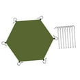 thumbnail image 2 of Estera de playa con huella de carpa impermeable, estera de piso para carpa para senderismo al aire libre, picnic con 6 estacas para carpa, 2 of 8