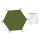 thumbnail image 2 of Estera de suelo para tienda de campaña hexagonal con huella, lona multiusos para protección solar y camping con 6 estacas para carpa, 2 of 9