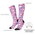 thumbnail image 4 of Naloa Skull Blue Flower Thigh High Socks Extra Long Stretchy Sock Women Over Knee High Opaque Stocking Daily Wear, 4 of 6