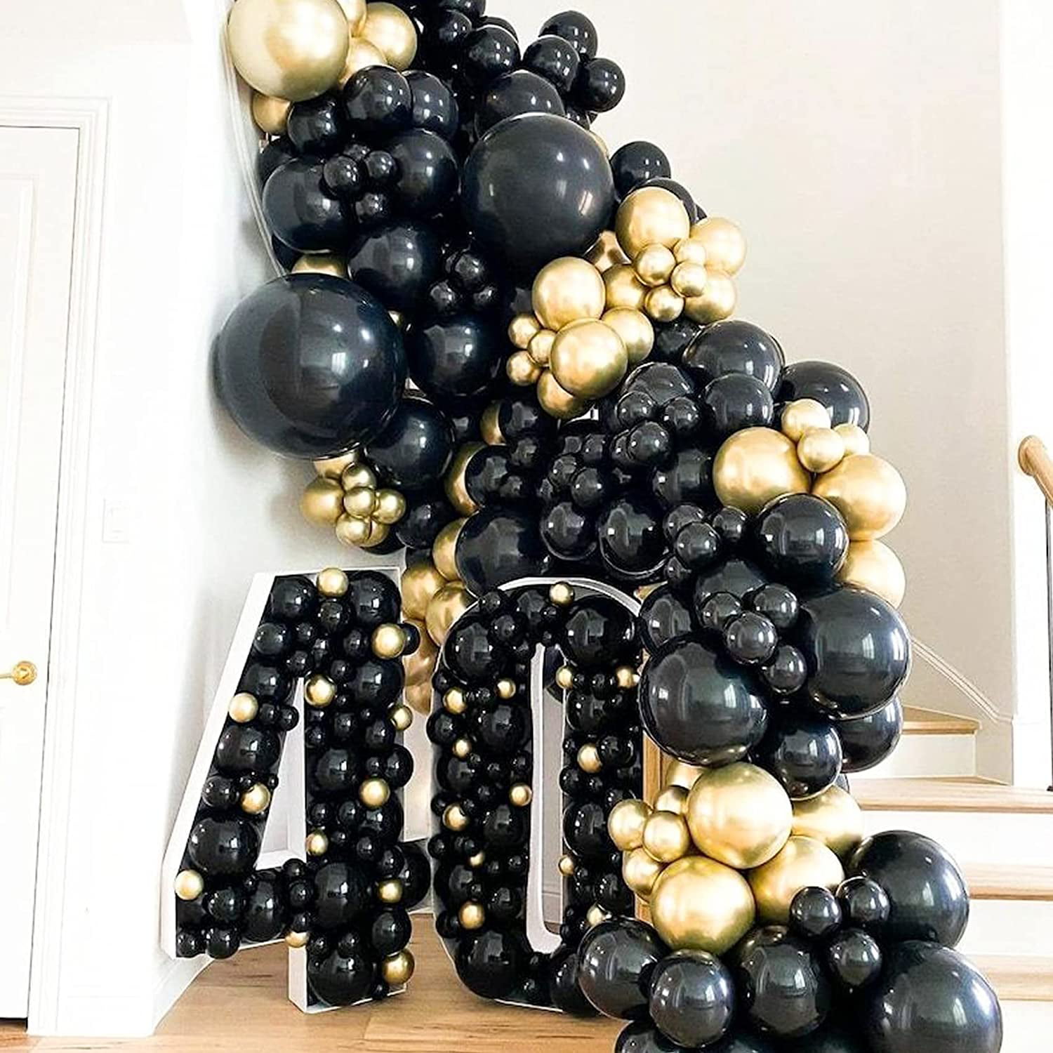 Matte Black Balloons Garland Kit Black Balloons Difference - Temu