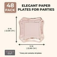 Walmart Rose Gold Party Supplies, 9-Inch Disposable Paper Plates (48 ...