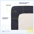 thumbnail image 2 of Sweet Home Collection 1800 Thread Count Extra Deep 21" Pocket 4 Piece Sheet Set Cal King Navy, 2 of 5