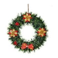 thumbnail image 2 of Artificial Christmas Wreath with Festive Ornaments - 13.7 Inch Red Gold Front Door Wreath for Xmas Holiday Hanukkah Decor, 2 of 8