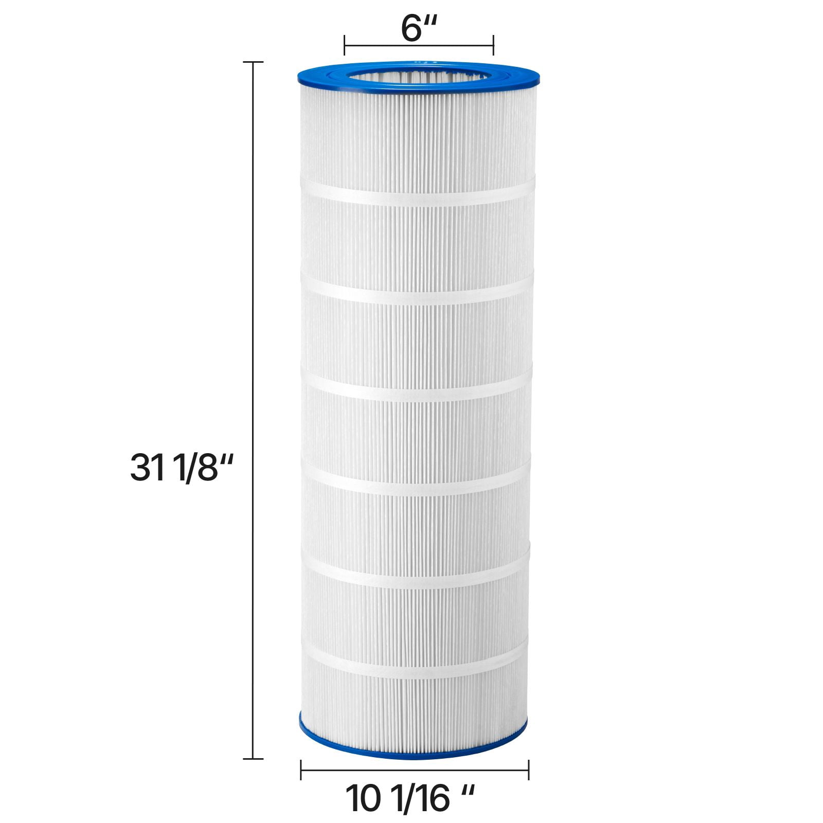 Pool Filter Cartridge, 150 Sq. Ft Spa Hot Tub Filter Cartridge Replacement, Compatible with Pentair R173216, Pleatco PAP150, Secure for Kids & Pet, Trilobal Pleated