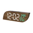 thumbnail image 3 of KER Modern Geometric Wall Clock Silent Non Ticking Battery Operated LED Display Stylish Home, 3 of 5