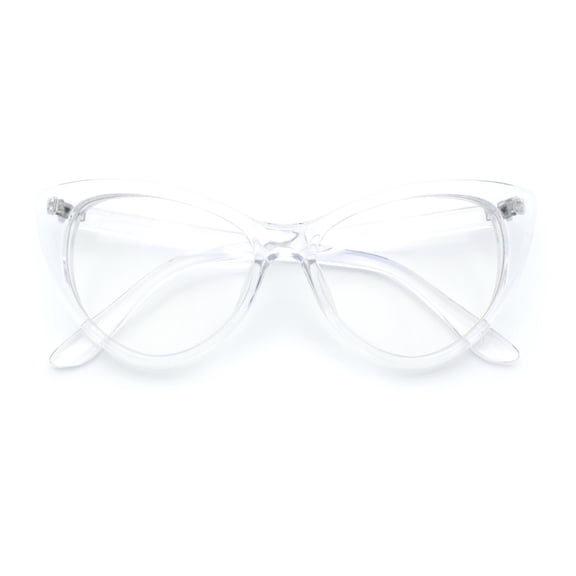 Classic Gothic True Cat Eye Frame Blue Light Filtering Computer Glasses / Clear