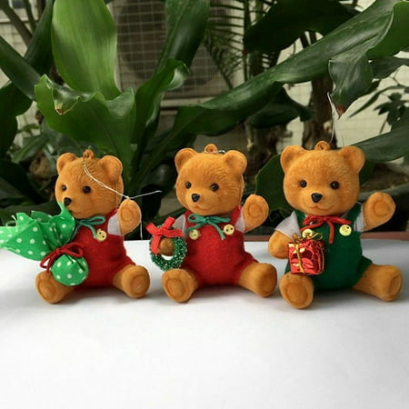 KABOER Christmas Teddy bear Ornaments Festival Party Xmas Tree Hanging Decor