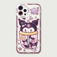 thumbnail image 5 of Bonita funda de teléfono Sanrio Kuromi Cinnamoroll para IPhone 15 Pro Max 14 11 12 13 Mini XR XS 7 8 6 6S Plus SE 2020 2022, cubierta transparente, 5 of 5
