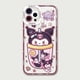 thumbnail image 5 of Bonita funda de teléfono Sanrio Kuromi Cinnamoroll para IPhone 15 Pro Max 14 11 12 13 Mini XR XS 7 8 6 6S Plus SE 2020 2022, cubierta transparente, 5 of 5