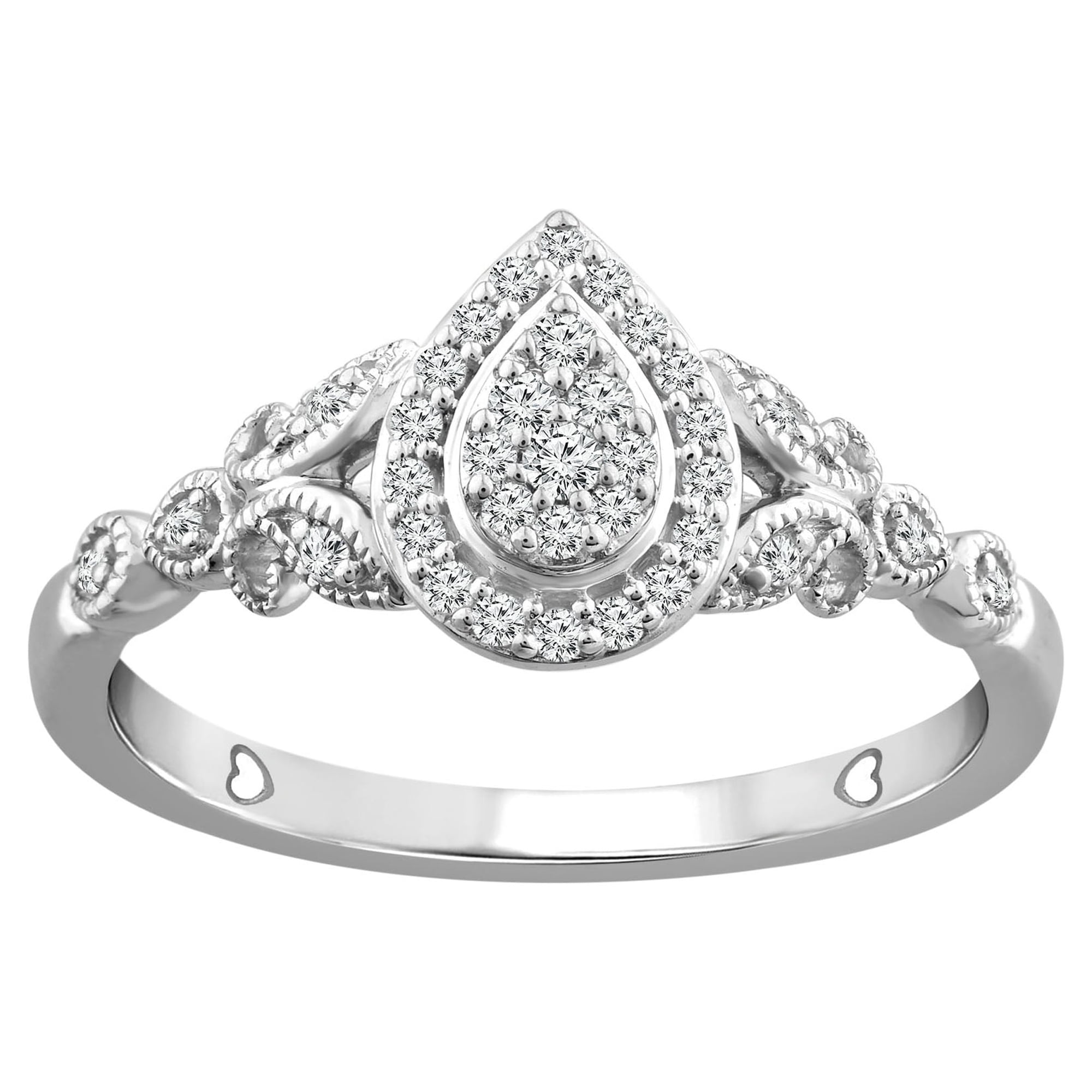 Color of Love 1/5 Carat T.W. Diamond Promise Ring in 10K White Gold (I-J,I3)